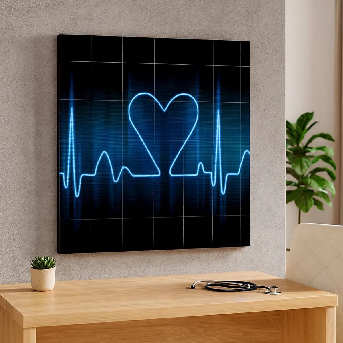 Bild auf Leinwand - Leinwandbild - Im Rhythmus des Herzens - 30x30 cm