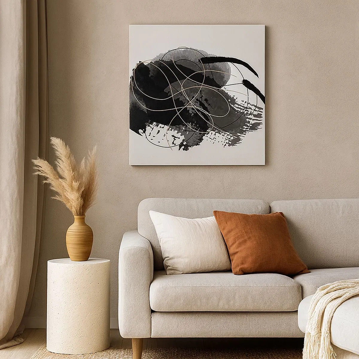 Bild auf Leinwand - Leinwandbild - Aus Schwarz entstanden - 30x30 cm