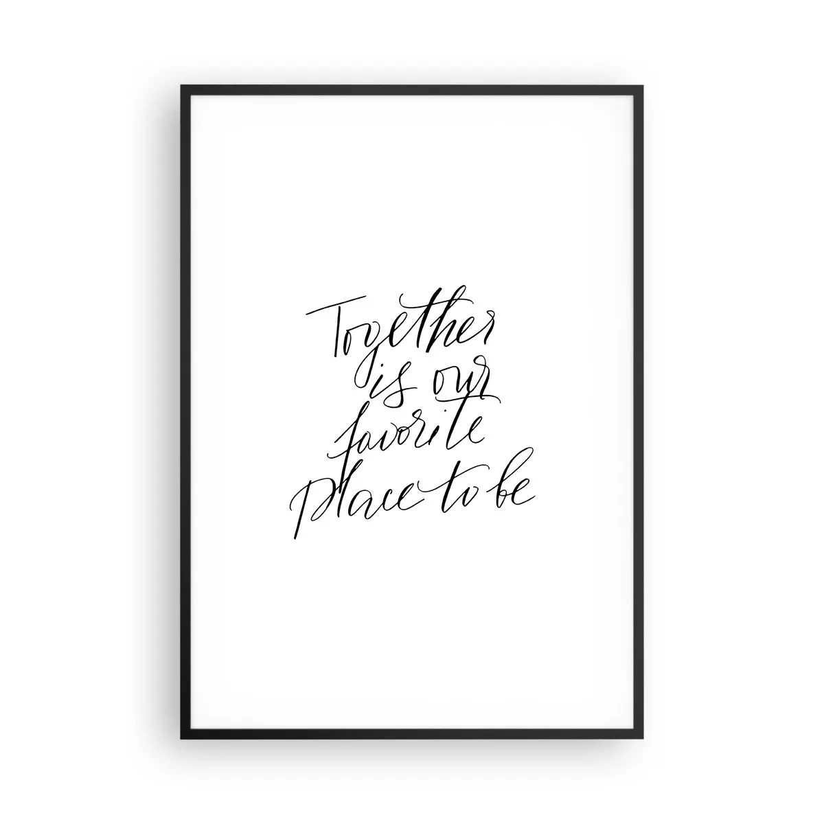 Poster in einem schwarzem Rahmen - Fühlst du das auch? - 70x100 cm