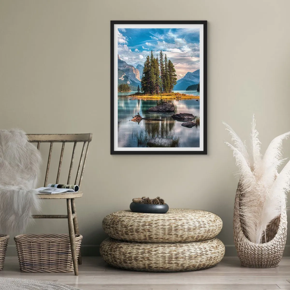 Poster in einem schwarzem Rahmen - An dem tollen und sauberen Wasser ... - 70x100 cm