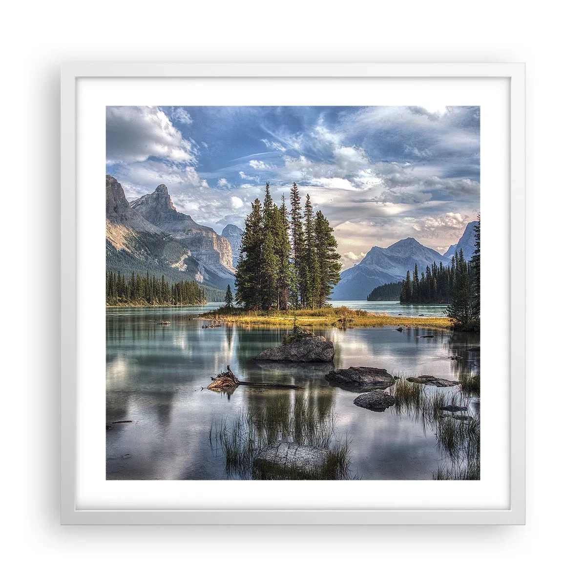 Poster in einem weißen Rahmen - An dem tollen und sauberen Wasser ... - 50x50 cm