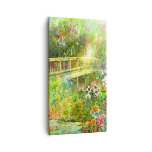 Bild auf Leinwand - Leinwandbild - Eine Brücke aus Frühlingsseufzern - 55x100 cm