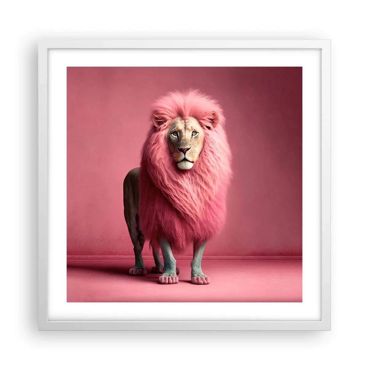 Poster in einem weißen Rahmen - Und du hast keine Angst mehr - 50x50 cm