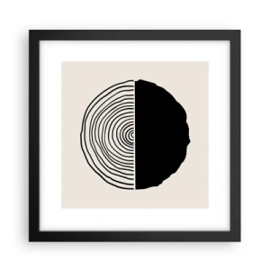 Poster in einem schwarzem Rahmen - Halb und halb - 30x30 cm