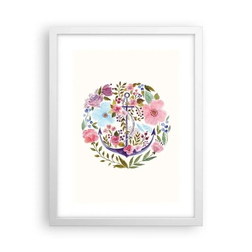 Poster in einem weißen Rahmen - Guter Traum eines Seemanns - 30x40 cm