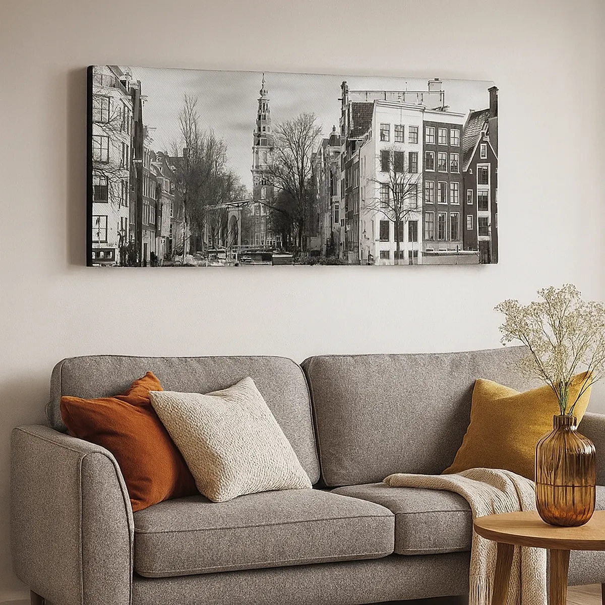 Bild auf Leinwand - Leinwandbild - Amsterdamer Atmosphäre - 30x30 cm