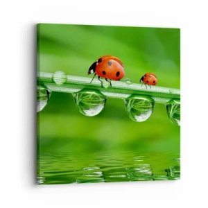 Bild auf Leinwand - Leinwandbild - Den ganzen Sommer unterwegs - 30x30 cm