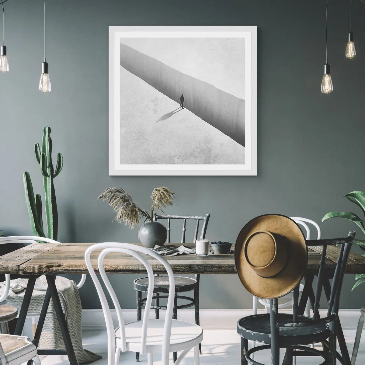 Poster in einem weißen Rahmen - Klares Ziel - 50x50 cm