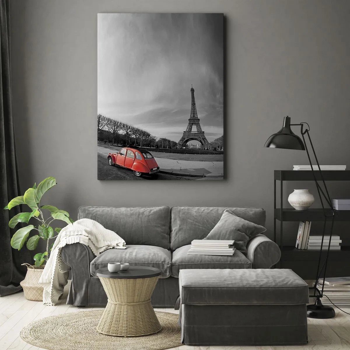 Bild auf Leinwand - Leinwandbild - Pariser als Paris selbst - 45x80 cm