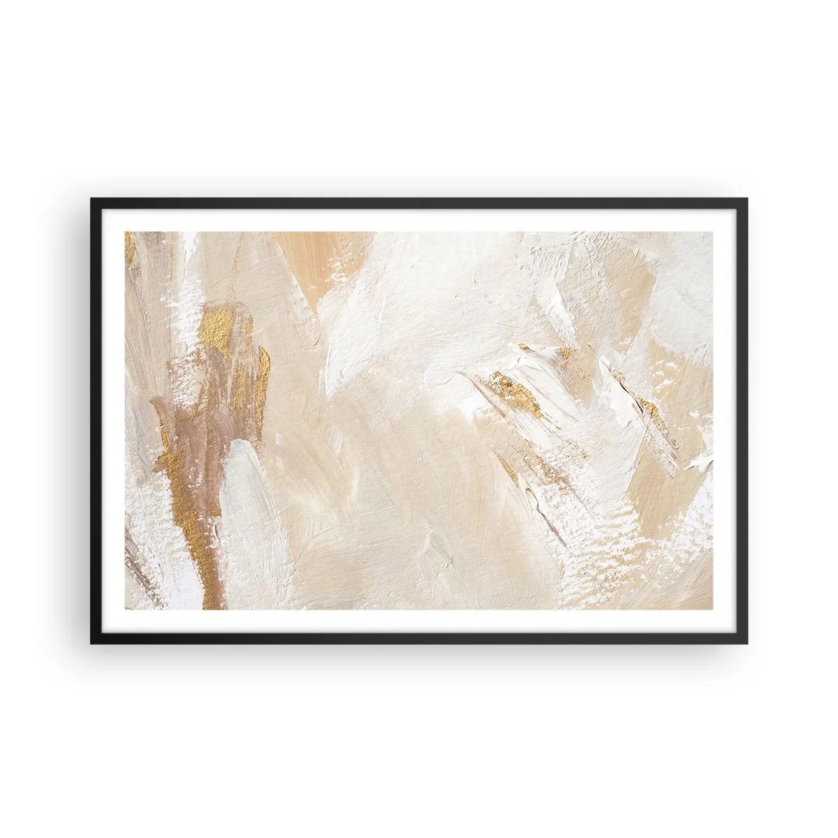 Poster in einem schwarzem Rahmen - Pastellkomposition - 91x61 cm