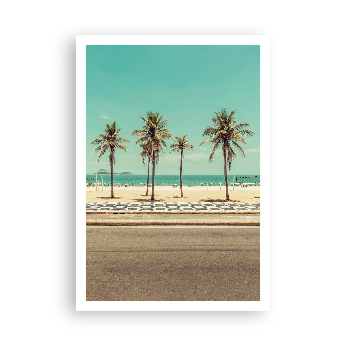 Poster - Beim Bewachen des Strandes - 70x100 cm