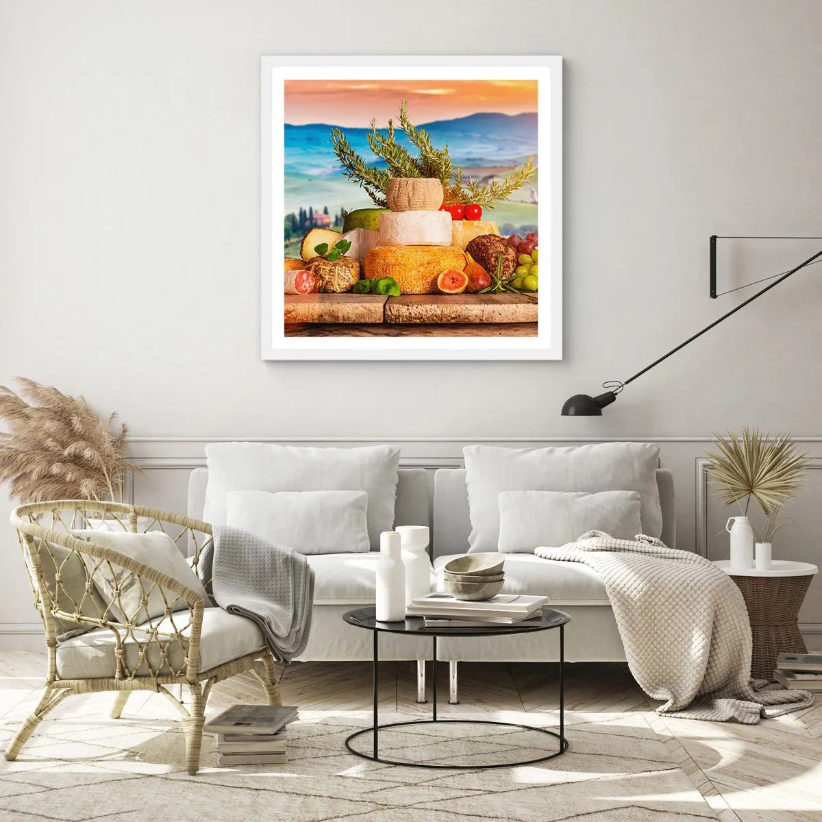 Poster in einem weißen Rahmen - Die italienische Lebensfreude - 60x60 cm