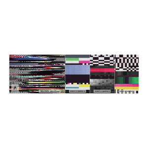 Fototapeten Muster Premium Canvas - Das Kontrollbild der Realität - Abstraktion, Stück, Digitales Rauschen - 100x30 cm