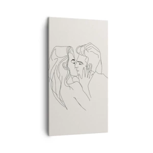 Bild auf Leinwand - Leinwandbild - Verstrickt im Gefühl - 45x80 cm