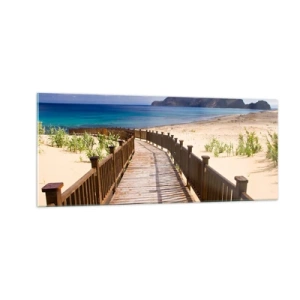 Glasbild - Bild auf glas - Bring mich zu den glücklichen Inseln - 100x40 cm