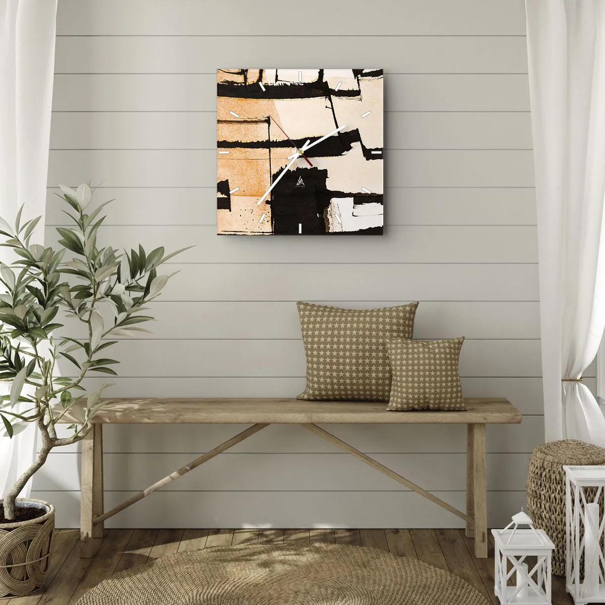 Wanduhr - Glasuhr - Also doch Ordnung - 30x30 cm