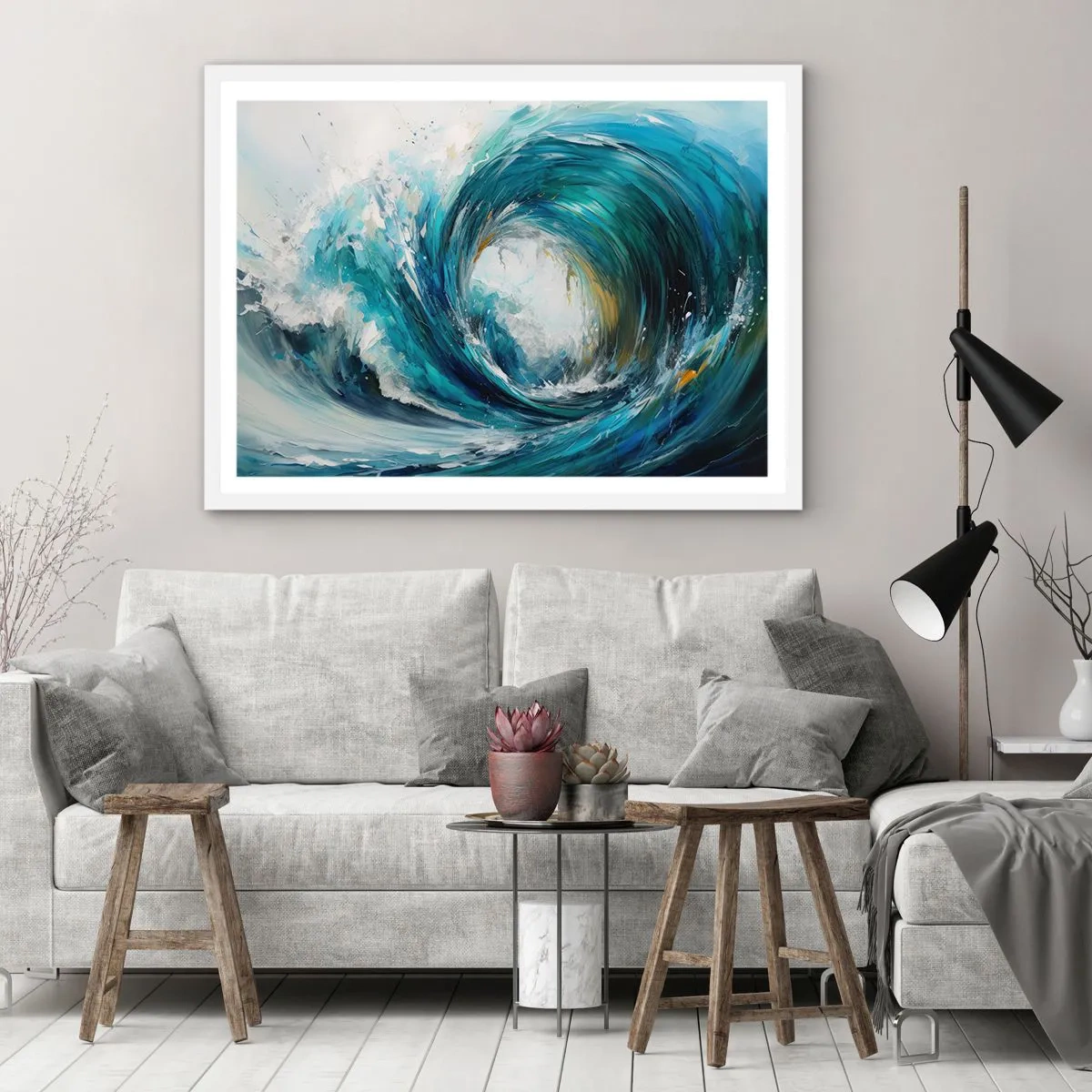 Poster in einem weißen Rahmen - Meeresportal - 40x30 cm