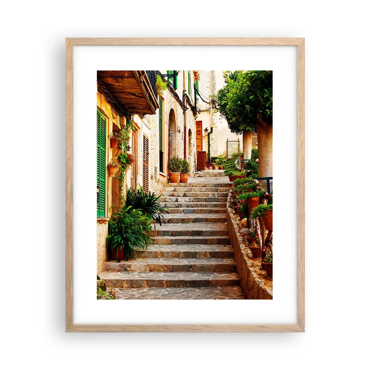 Poster in einem Rahmen aus heller Eiche - Charme spanischer Feiertage - 40x50 cm