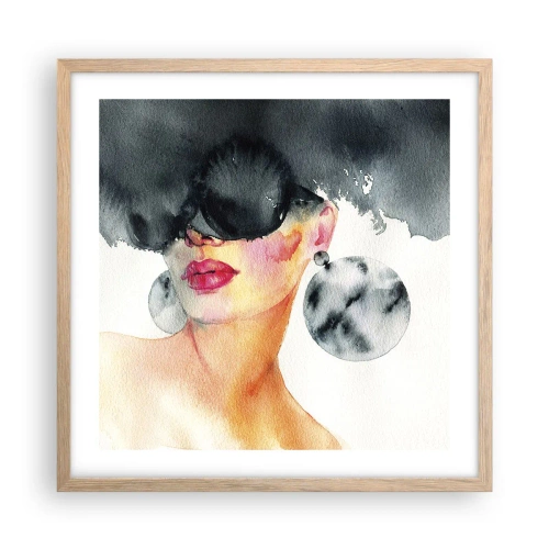 Poster in einem Rahmen aus heller Eiche - Das Geheimnis der Eleganz - 50x50 cm