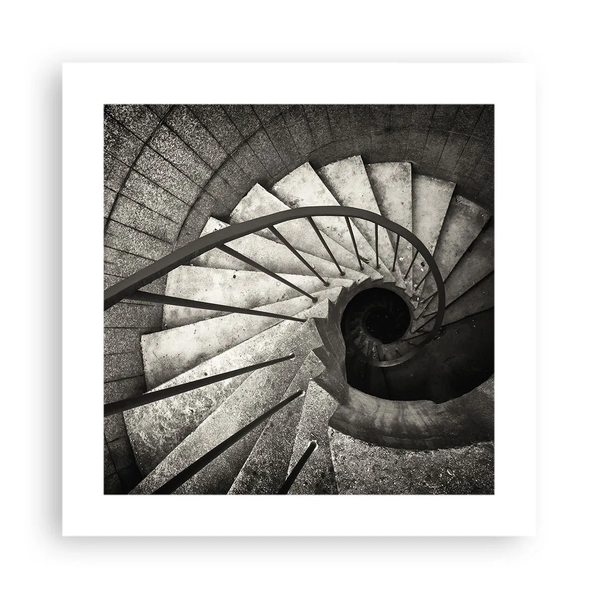 Poster - Treppe hoch, Treppe runter - 40x40 cm