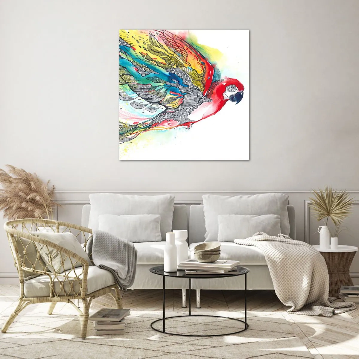 Glasbild - Bild auf glas - Leben Sie bunt - 60x60 cm