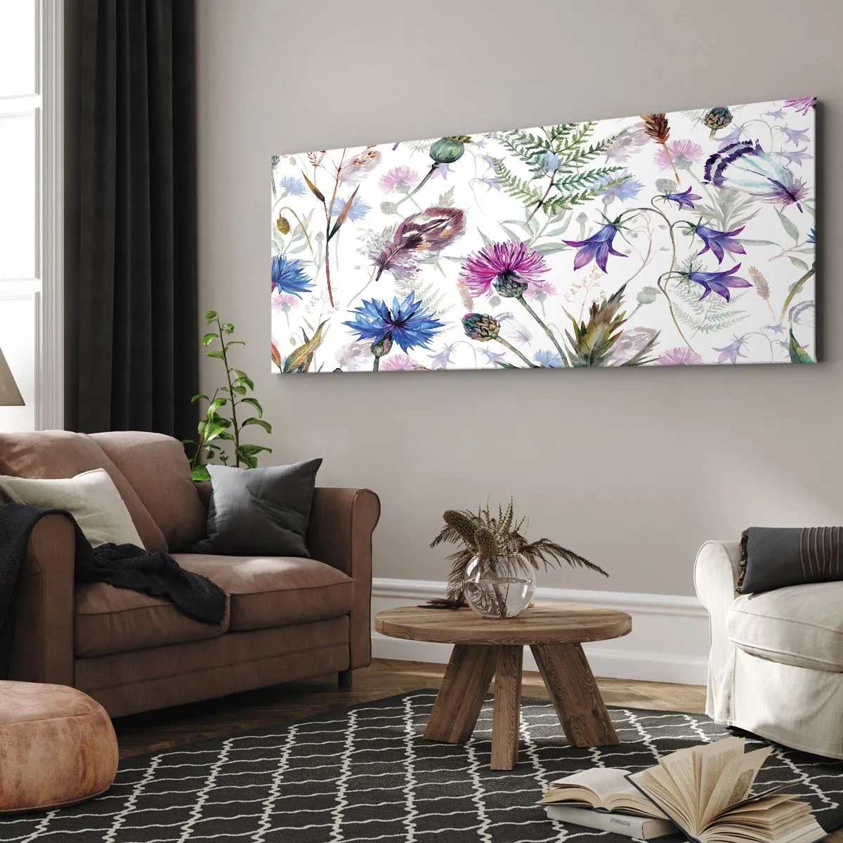 Bild auf Leinwand - Leinwandbild - Polnisches Herbarium - 100x40 cm