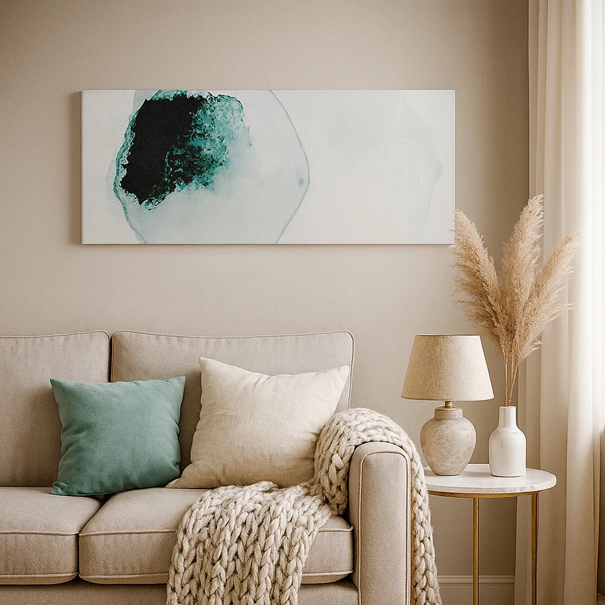 Bild auf Leinwand - Leinwandbild - In einem Tropfen Wasser - 30x30 cm