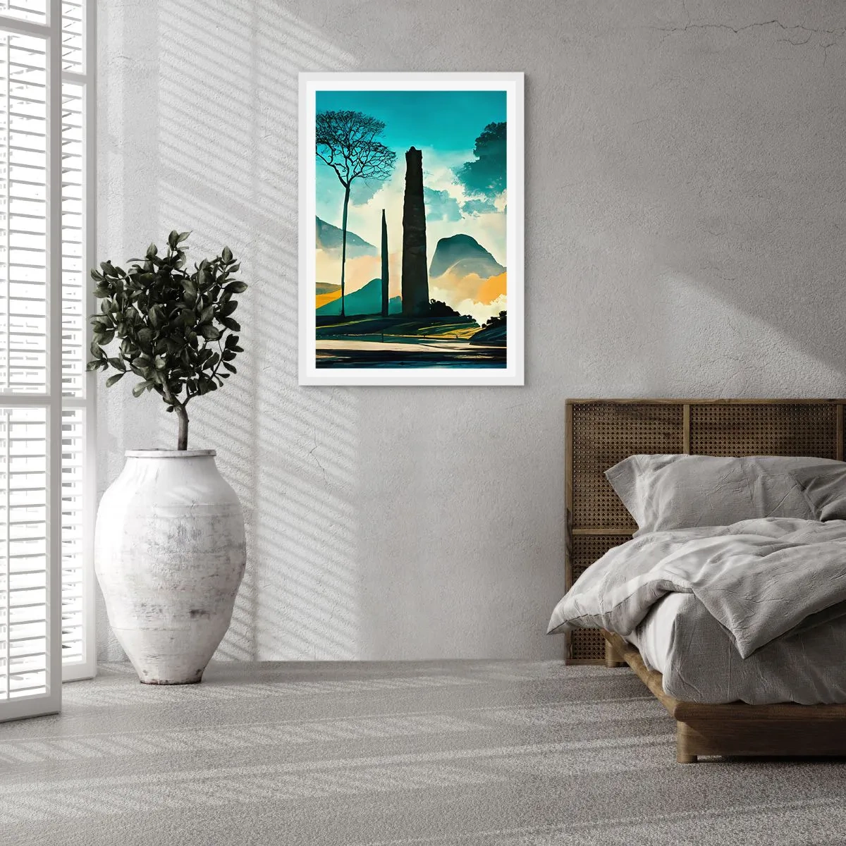 Poster in einem weißen Rahmen - Immer höher und höher - 61x91 cm