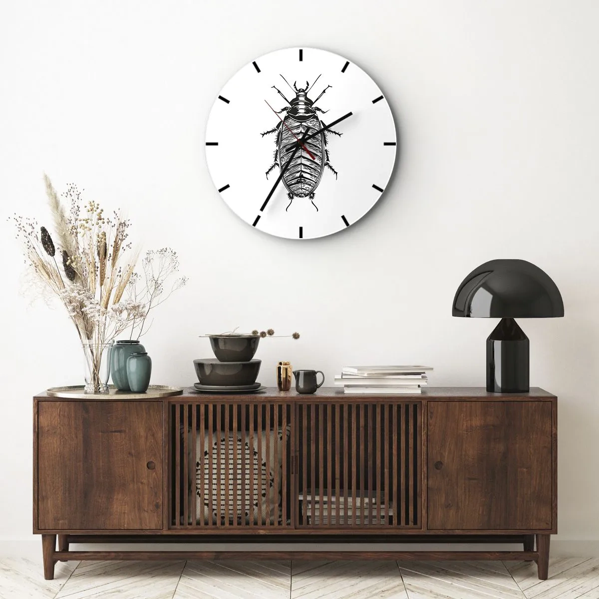 Wanduhr - Glasuhr - Was für ein Exemplar! - 30x30 cm