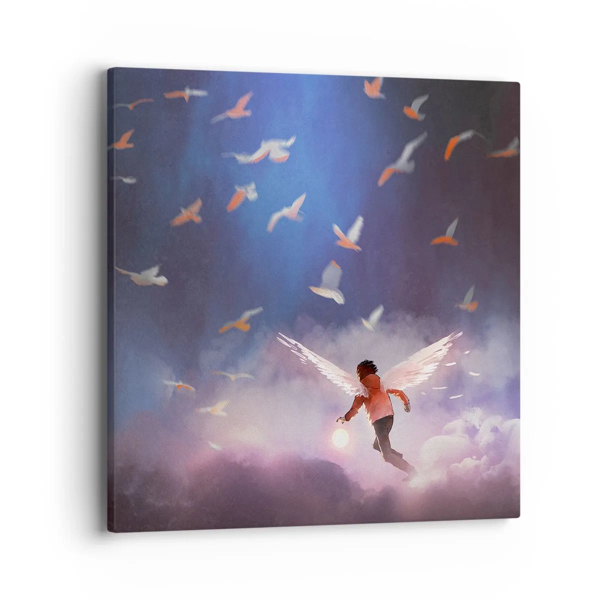 Bild auf Leinwand - Leinwandbild - Du brauchst Fantasie und Mut - 40x40 cm