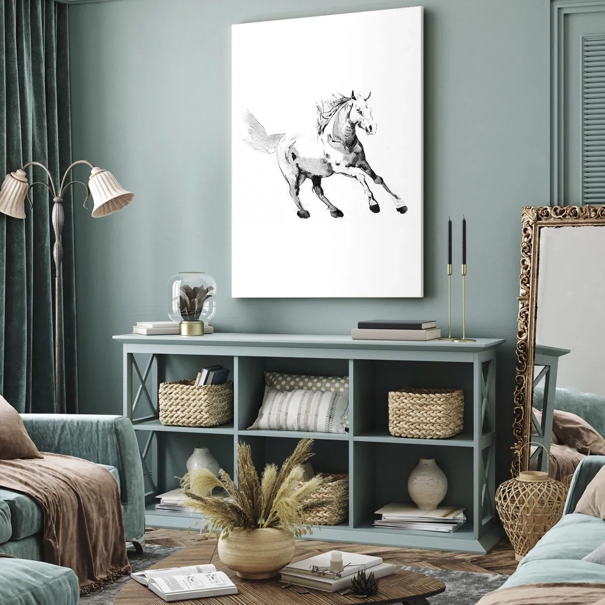 Bild auf Leinwand - Leinwandbild - Ungezähmte Seele - 55x100 cm