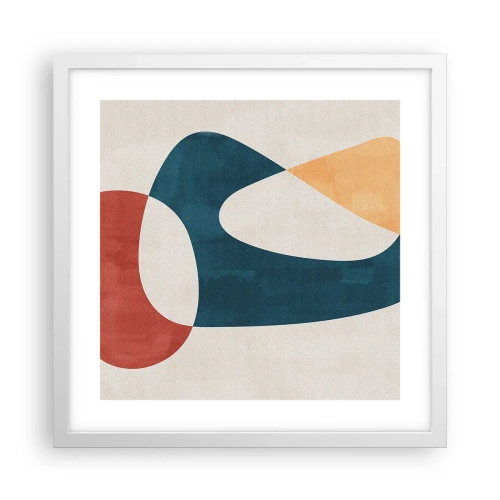 Poster in einem weißen Rahmen - Einflüsse und Metamorphosen - 40x40 cm