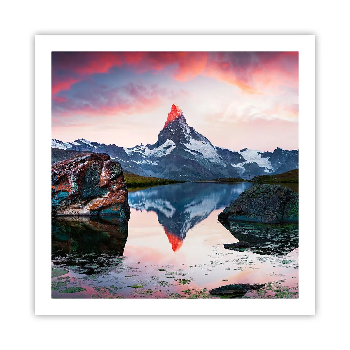 Poster - Das Herz der Berge ist heiß - 60x60 cm