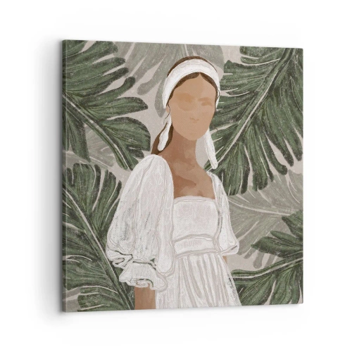 Bild auf Leinwand - Leinwandbild - Exotisches Porträt - 60x60 cm