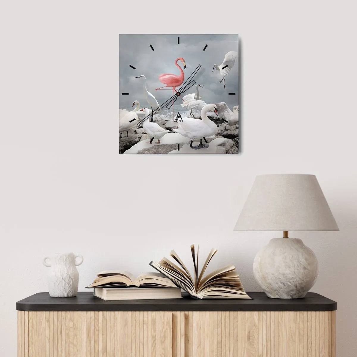 Wanduhr - Glasuhr - Wie kam ich hier hin? - 30x30 cm