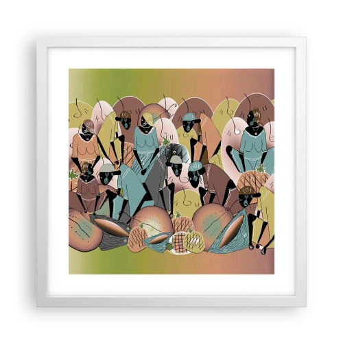 Poster in einem weißen Rahmen - Ein toller Urlaub steht bevor - 40x40 cm