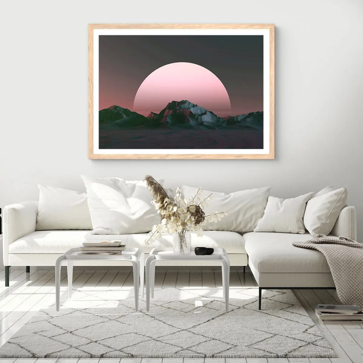 Poster in einem Rahmen aus heller Eiche - In einer Nachbargalaxie - 50x40 cm