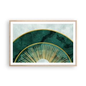 Poster in einem Rahmen aus heller Eiche - Anderes Sonnensystem - 91x61 cm