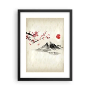 Poster in einem schwarzem Rahmen - Liebe Japan - 30x40 cm