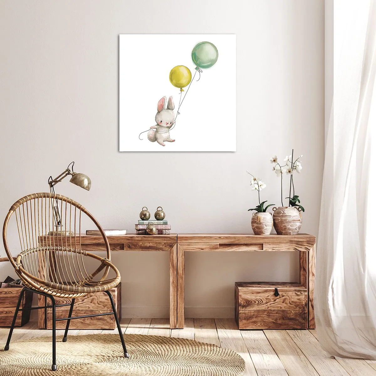 Bild auf Leinwand - Leinwandbild - Ich werde auch fliegen! - 70x70 cm