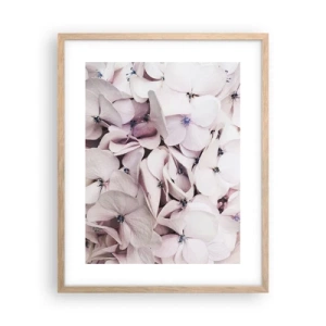 Poster in einem Rahmen aus heller Eiche - In einer Blumenflut - 40x50 cm