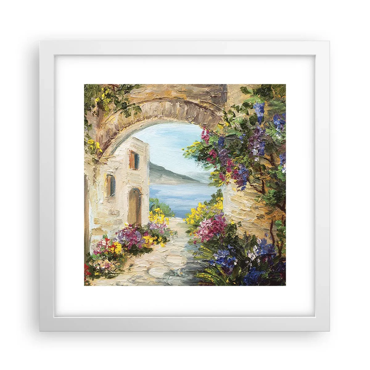 Poster in einem weißen Rahmen - Charme einer Küstenprovinz - 30x30 cm