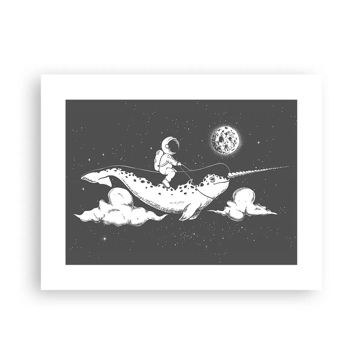Poster - Weltraumreiter - 40x30 cm