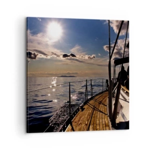 Bild auf Leinwand - Leinwandbild - Der Sonne entgegen segeln - 60x60 cm