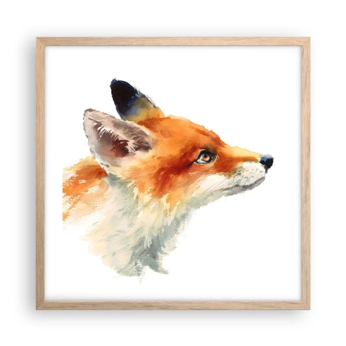 Poster in einem Rahmen aus heller Eiche - Man kann nie vorsichtig genug sein - 50x50 cm