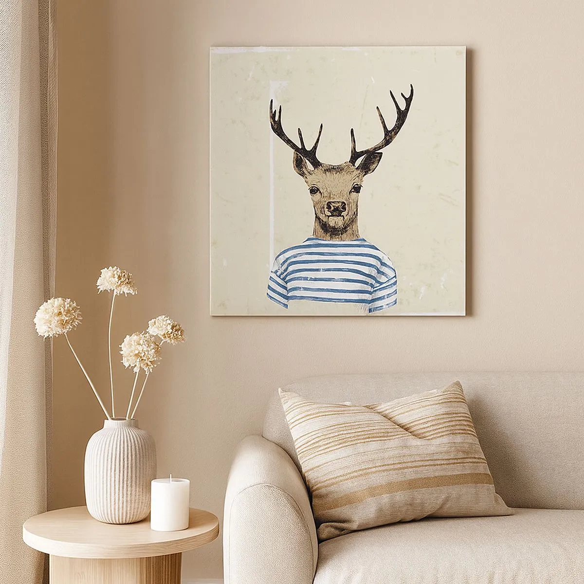 Bild auf Leinwand - Leinwandbild - Weil ich gestreifte T-Shirts mag! - 30x30 cm