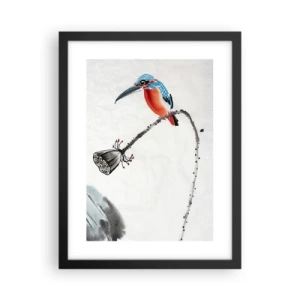 Poster in einem schwarzem Rahmen - Das Leben der Wiese - 30x40 cm