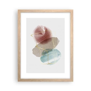 Poster in einem Rahmen aus heller Eiche - Korallen des Weltraums - 30x40 cm