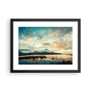 Poster in einem schwarzem Rahmen - Unter dem Schutz des Himmels - 40x30 cm