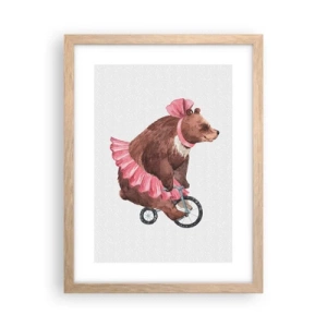 Poster in einem Rahmen aus heller Eiche - Was für ein Affentheater! - 30x40 cm